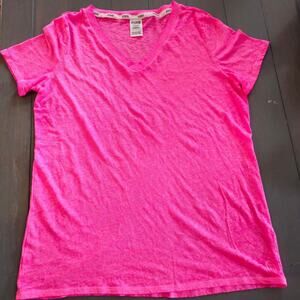 Victoria's Secret Women's Pink Short Sleeves Sleep Shirt Night Gown Size Large